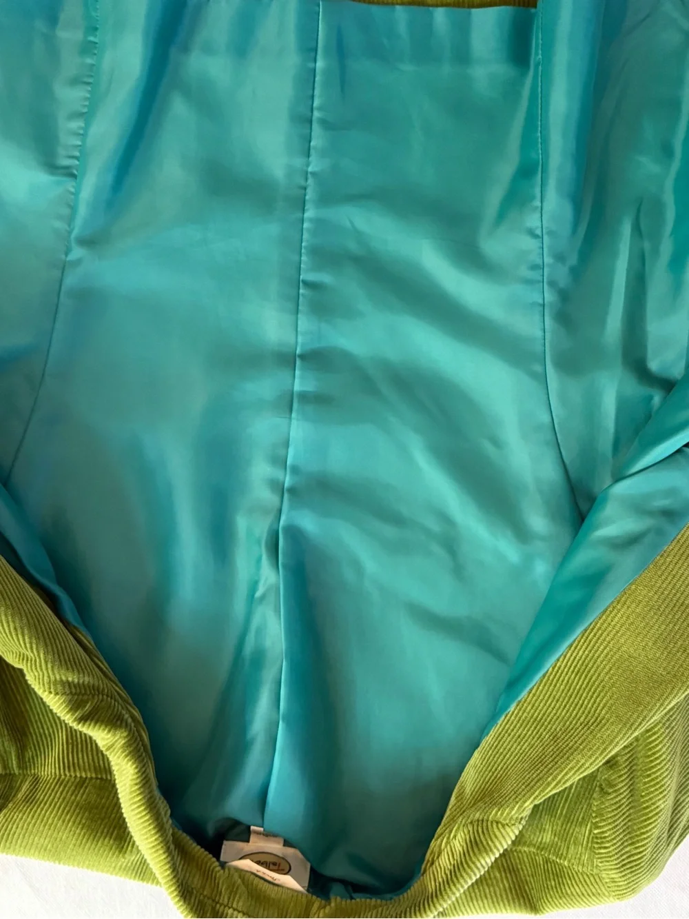 Stegis Green Corduroy Blazer Jacket Size 8 Cotton Stretch Lined